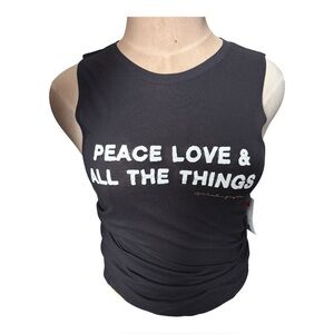 Spiritual Gangster Black  Muscle Tank | Oversized | PEACE LOVE & ALL THE THINGS